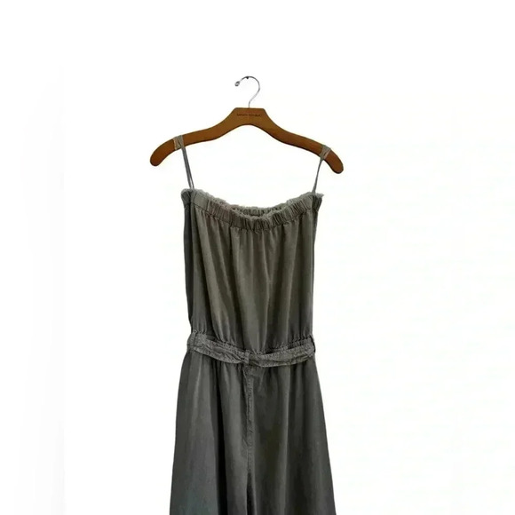 Anthropologie Cloth & Stone Strapless Frayed Cropped Jumpsuit - Size L - Picture 11 of 16